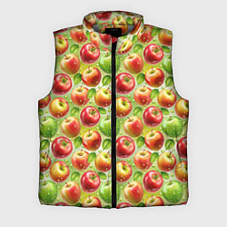 Мужской жилет Натуральные яблоки паттерн, цвет: 3D-светло-серый