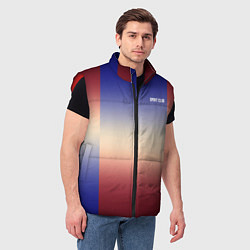 Мужской жилет Красный-синий градиентный узор, цвет: 3D-красный — фото 2