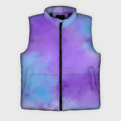 Мужской жилет Фиолетовый космический туман, цвет: 3D-черный