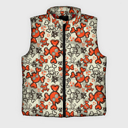 Мужской жилет Череп с костями узор, цвет: 3D-красный