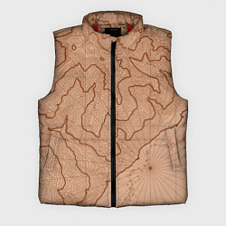 Мужской жилет Старая карта неизвестного мира, цвет: 3D-красный