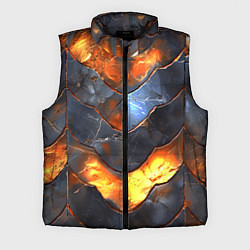 Мужской жилет Горящая чешуя, цвет: 3D-черный