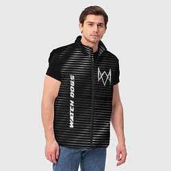 Мужской жилет Watch Dogs metal game lines, цвет: 3D-черный — фото 2