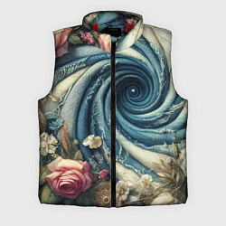 Мужской жилет Джинсовая воронка нитки и цветы - нейросеть, цвет: 3D-красный