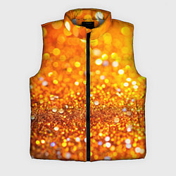 Мужской жилет Оранжевые и желтые блестяшки боке, цвет: 3D-светло-серый