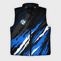 Мужской жилет БМВ - синий гексагон, цвет: 3D-светло-серый