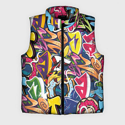 Мужской жилет Буква т в граффити, цвет: 3D-светло-серый