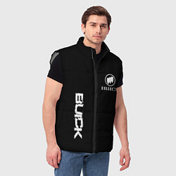Мужской жилет Buik logo white, цвет: 3D-светло-серый — фото 2