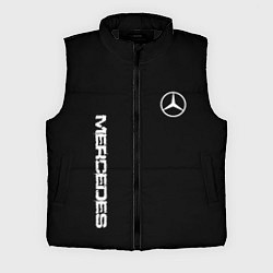 Мужской жилет Mercedes benz logo white auto, цвет: 3D-черный