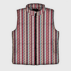 Мужской жилет Разноцветные полосы-узоры, цвет: 3D-светло-серый