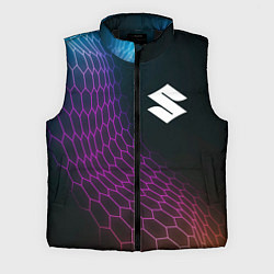 Мужской жилет Suzuki neon hexagon, цвет: 3D-черный