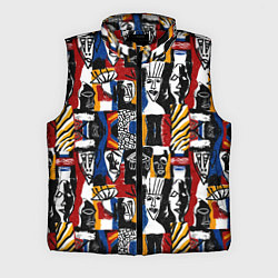 Мужской жилет Лица и узоры, цвет: 3D-красный