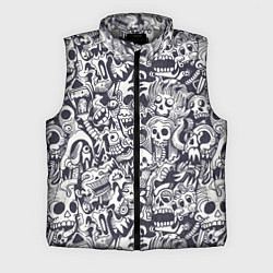 Мужской жилет Черепа с волосами, цвет: 3D-светло-серый