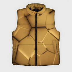 Мужской жилет Золотые неоновые плиты в разломе