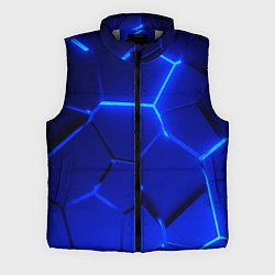 Мужской жилет Текстура темных синих неоновые плиты, цвет: 3D-светло-серый