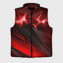Мужской жилет Яркая красная объемная абстракция, цвет: 3D-светло-серый