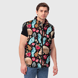 Мужской жилет Магический цветной узор, цвет: 3D-светло-серый — фото 2