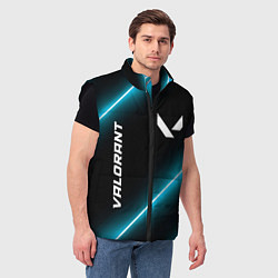 Мужской жилет Valorant неоновые лампы, цвет: 3D-черный — фото 2