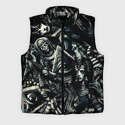 Мужской жилет Глаз в пирамиде и Египетские Божества, цвет: 3D-черный