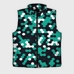 Мужской жилет Милитари стекло текстура, цвет: 3D-черный