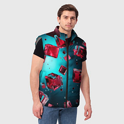 Мужской жилет Взрыв из камней, цвет: 3D-светло-серый — фото 2