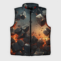 Мужской жилет Эпичный взрыв из камней, цвет: 3D-красный