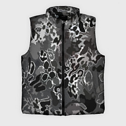 Мужской жилет Чёрно-серый абстракция, цвет: 3D-черный