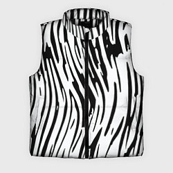 Мужской жилет Полосатый чёрно-белый под зебру