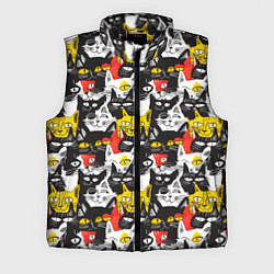 Мужской жилет Прикольные коты, цвет: 3D-черный