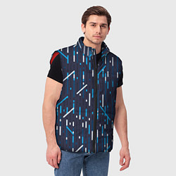 Мужской жилет Паттерн геометрическая абстракция, цвет: 3D-красный — фото 2