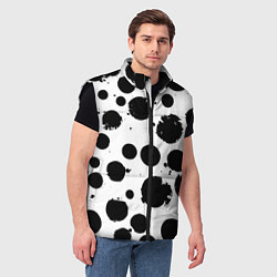 Мужской жилет Abstract black blots - ai art fantasy, цвет: 3D-черный — фото 2