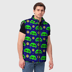 Мужской жилет Инопланетяне на позитиве, цвет: 3D-светло-серый — фото 2
