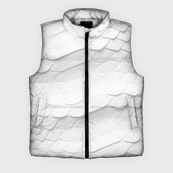 Мужской жилет Белая чешуя змеи, цвет: 3D-светло-серый