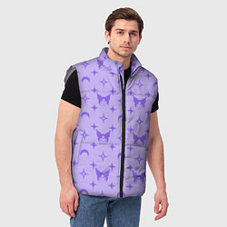 Мужской жилет Куроми фиолетовый паттерн, цвет: 3D-светло-серый — фото 2