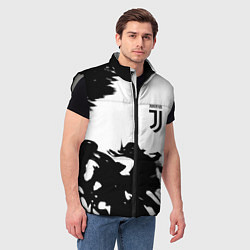 Мужской жилет Juventus smoke black fire, цвет: 3D-светло-серый — фото 2