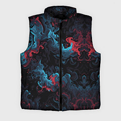 Мужской жилет Цветные клубы дыма, цвет: 3D-черный