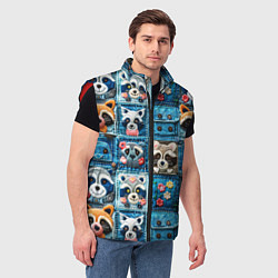 Мужской жилет Пэчворк с энотами, цвет: 3D-красный — фото 2