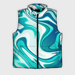 Мужской жилет Абстракция сине белый мрамор, цвет: 3D-черный