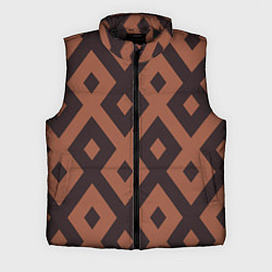 Мужской жилет Геометрический узор ромб, цвет: 3D-черный
