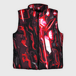 Мужской жилет Красно-чёрная киберпанк абстракция