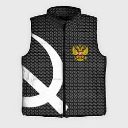 Мужской жилет Россия паттерн ссср, цвет: 3D-черный