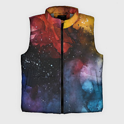 Мужской жилет Акварельная цветная абстракция, цвет: 3D-светло-серый