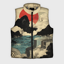 Мужской жилет Ретро пейзаж в Японском стиле