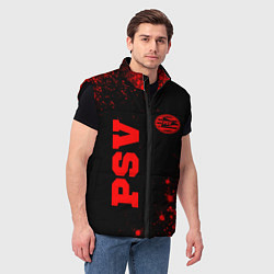 Мужской жилет PSV - red gradient вертикально, цвет: 3D-черный — фото 2