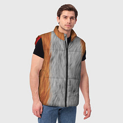 Мужской жилет Мех рыжей лисы, цвет: 3D-красный — фото 2