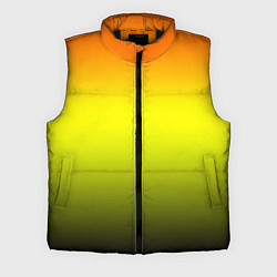 Мужской жилет Градиент оранжево-лимонно-чёрный