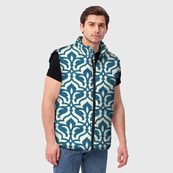 Мужской жилет Геометрический узор синий, цвет: 3D-черный — фото 2