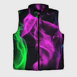 Мужской жилет Неоновый огненный дым, цвет: 3D-черный