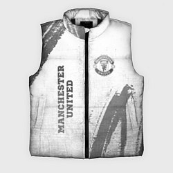 Мужской жилет Manchester United - white gradient вертикально, цвет: 3D-черный