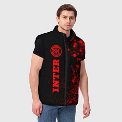 Мужской жилет Inter - red gradient по-вертикали, цвет: 3D-черный — фото 2
